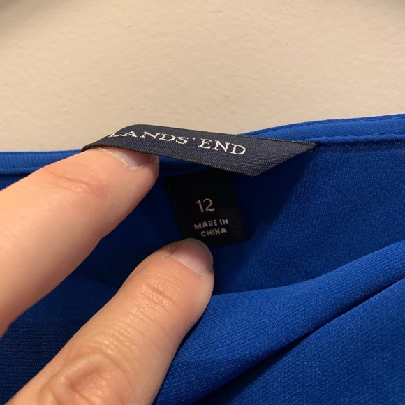 Lands' End Blue Women's Blouse - Picture 3 of 3